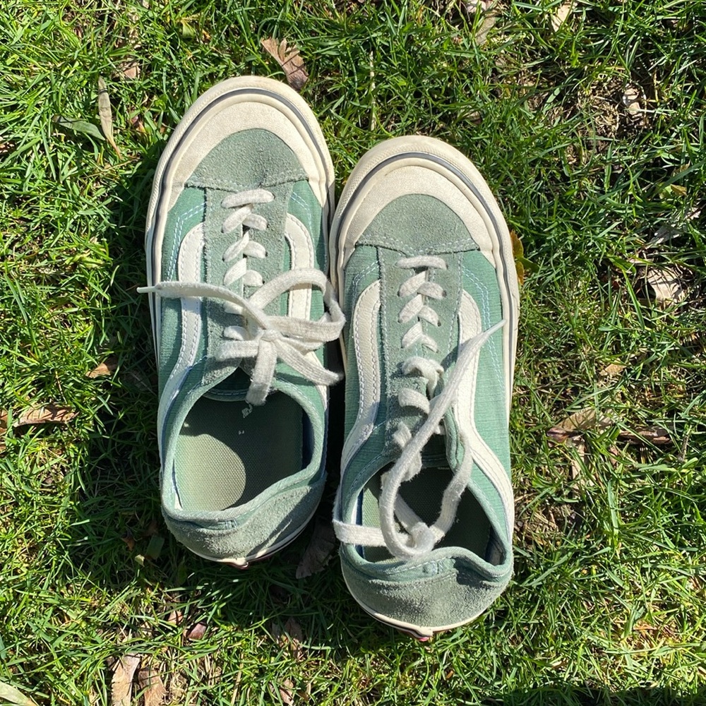 Green vans sneakers